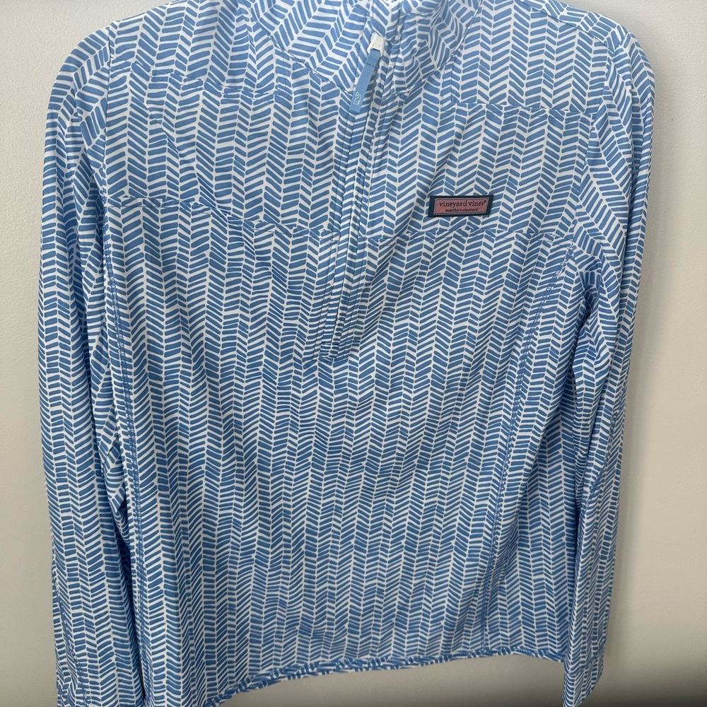 Vineyard Vines Womens Blue Quarterzip Medium NWT